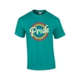 thumbnail image 1 of Gay Pride Vintage Retro Rainbow Unisex LGBTQ Short Sleeve T-shirt Graphic Tee-Jade-5xl, 1 of 4