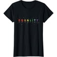 thumbnail image 1 of Gay Pride & Women's Day Equality Quote Rainbow T-Shirt, 1 of 3