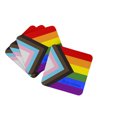 thumbnail image 1 of Gay Progress Pride All are Welcome Foam Coaster Set of 4, 1 of 3