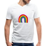 Gay Rainbow Flag Pride Gaypride Homosexual Support Men's V-Neck T-Shirt