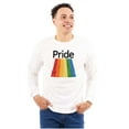 thumbnail image 1 of Gay Rainbow Pride Flag LGBTQ Rights Plus Size Long Sleeve Graphic Tee Shirt Brisco Brands 3X, 1 of 5