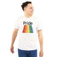 thumbnail image 1 of Gay Rainbow Pride Flag LGBTQ Rights Plus Size Crewneck Graphic Tee Shirt Brisco Brands 4X, 1 of 5