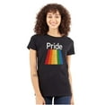 thumbnail image 1 of Gay Rainbow Pride Flag LGBTQ Rights Womens Slim Fit Graphic Tee Brisco Brands S, 1 of 5