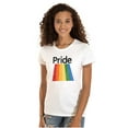 thumbnail image 1 of Gay Rainbow Pride Flag LGBTQ Rights Womens Slim Fit Graphic Tee Brisco Brands X, 1 of 5