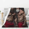 thumbnail image 1 of Gay Santa Daddy Throw Blanket for Stylish Warm Winter Cabin Ultra-Soft Micro Fleece Blanket, Premium Microfiber, Silky Soft, Plush, Warm and Lightweight for Couch, Sofa, Bed - 60"X50", 1 of 5
