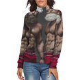 thumbnail image 1 of Gay Santa Daddy Women's Turtleneck Sweater Long Sleeve Ribbed Fitted Turtle Neck Casual Fall Winter Collection Top S, 1 of 4