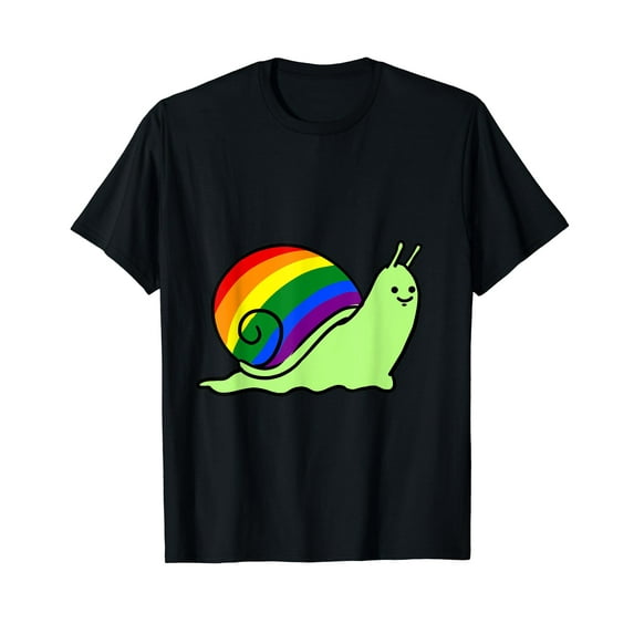 Gay Snail Gay Pride Black T-Shirt