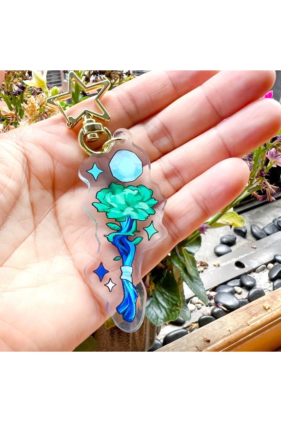 Gay Staff | Fantasy Subtle LGBT Weapon Acrylic Keychain Charm (1 keychain)