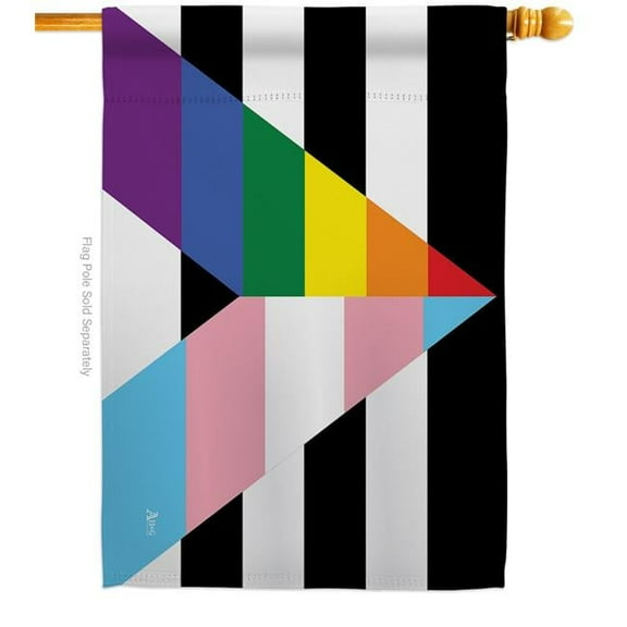 Gay Trans Straight Ally Support Pride 28 x 40 in. Double-Sided Decorative Vertical House Flags for Decoration Banner Garden Yard Gift