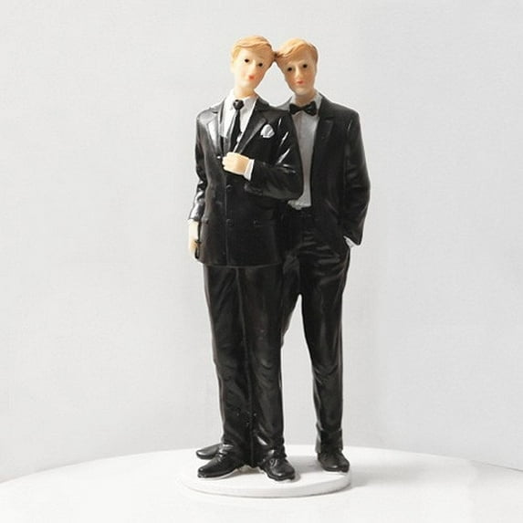 Gay Wedding Topper Figurine - 8 1/2in. H x 3 1/4in. W (7955)