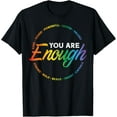 thumbnail image 1 of Gay You Are Enough Rainbow Pride Flag Ally LGBTQ Men Women T-Shirt, 1 of 5