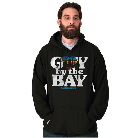Gay by the Bay San Francisco Pride Unisex Plus Fleece Graphic Hoodie Brisco Brands 2X
