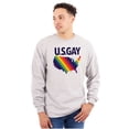 thumbnail image 1 of Gay in the USA LGBTQ American Pride Plus Size Long Sleeve Graphic Tee Shirt Brisco Brands 2X, 1 of 5