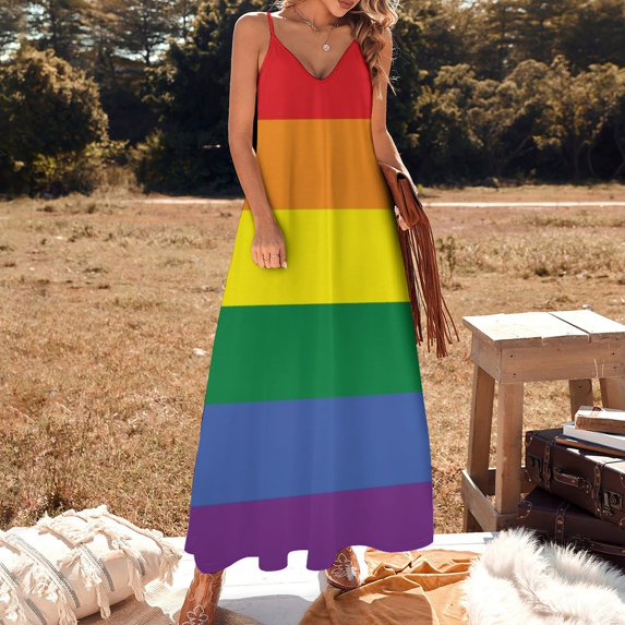 GayPride Flag Sleeveless Dress party dresses women sexy dress wedding guest dress