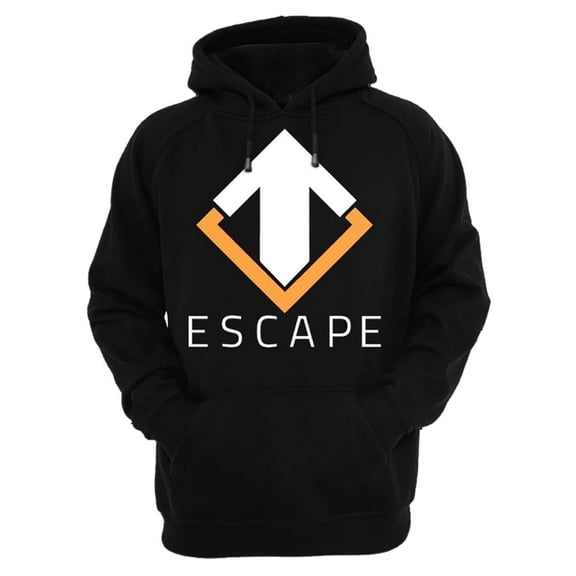 Gaya Entertainment Escape Gaming Logo Women's Black Hoodie, X-Large Female