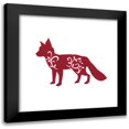 thumbnail image 1 of Gaynor, Janice 12x12 Black Modern Framed Museum Art Print Titled - Holiday Decorative Fox, 1 of 5
