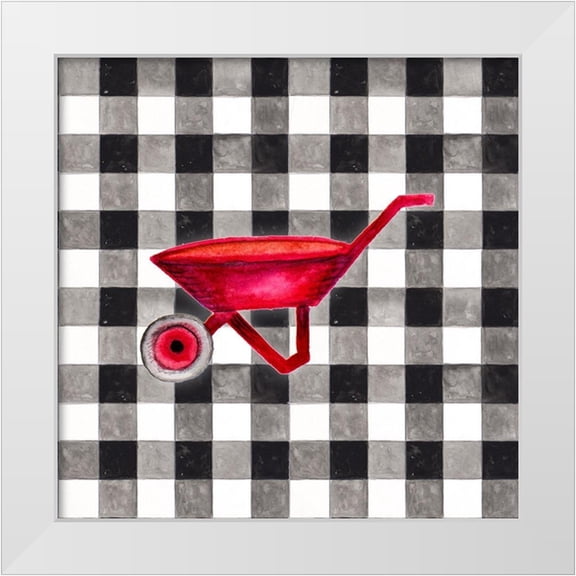Gaynor, Janice 12x12 White Modern Wood Framed Museum Art Print Titled - Fun Farm Icon VI