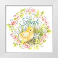 thumbnail image 1 of Gaynor, Janice 15x15 White Modern Wood Framed Museum Art Print Titled - Chick And Wreath II, 1 of 4