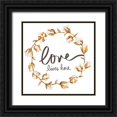 thumbnail image 1 of Gaynor, Janice 20x20 Black Ornate Wood Framed with Double Matting Museum Art Print Titled - Love Lives Here, 1 of 4