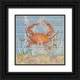 thumbnail image 1 of Gaynor, Janice 20x20 Black Ornate Wood Framed with Double Matting Museum Art Print Titled - Ocean Floor Blue Square III, 1 of 4