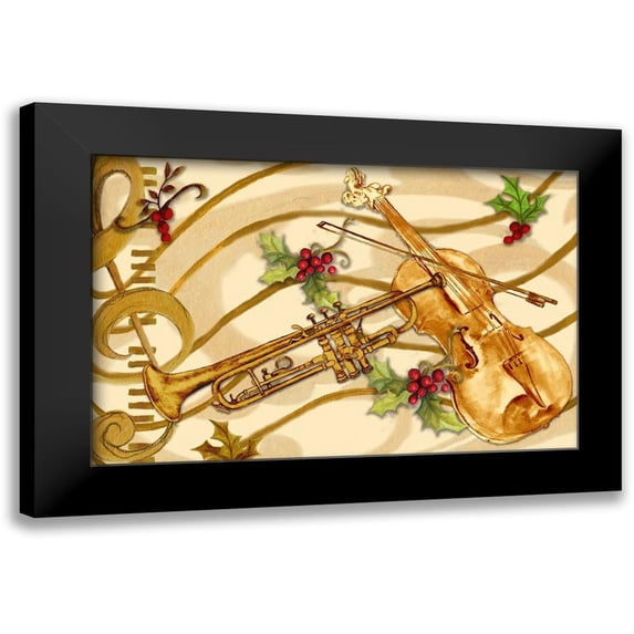 Gaynor, Janice 24x17 Black Modern Framed Museum Art Print Titled - Christmas Music I