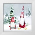 thumbnail image 1 of Gaynor, Janice 26x26 White Modern Wood Framed Museum Art Print Titled - Gnomes on Winter Holiday II, 1 of 4