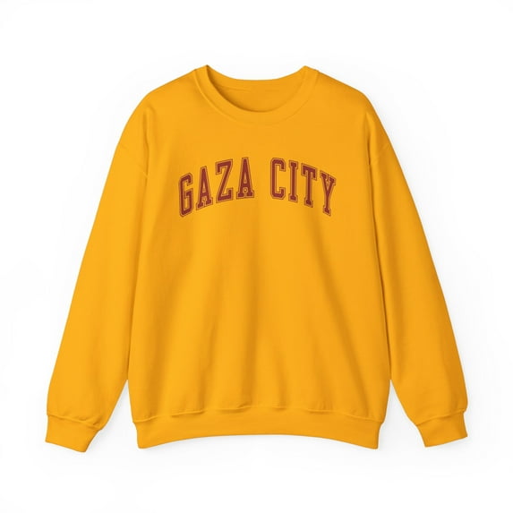 Gaza City Palestine Sweatshirt Gifts Crew Neck Shirt Long Sleeve Unisex