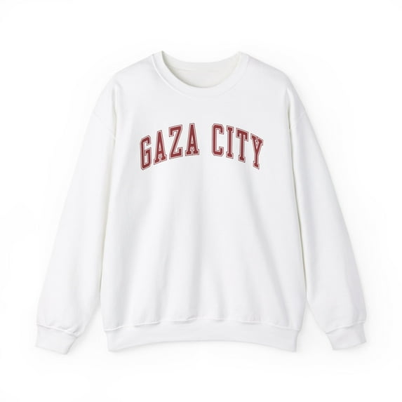 Gaza City Palestine Sweatshirt Gifts Crew Neck Shirt Long Sleeve Unisex