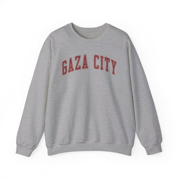 Gaza City Palestine Sweatshirt Gifts Crew Neck Shirt Long Sleeve Unisex