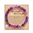 thumbnail image 1 of Gazdag Amethyst Stretch Bracelet, Purple, Healing Bracelet, 7 inches, 8 mm, 1 of 2