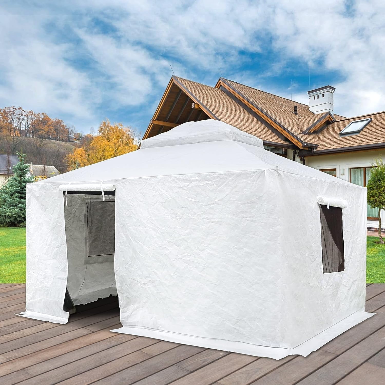 Gazebo Accessories 12' x 16' Double Roof Universal Winter Gazebo Cover