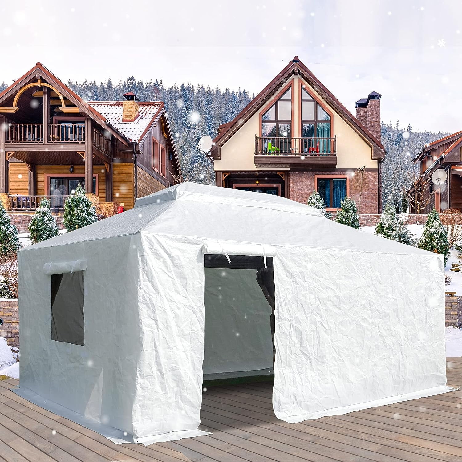 Gazebo Accessories 12' x 20' Double Roof Universal Winter Gazebo Cover