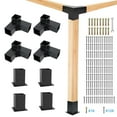 Gazebo Brackets Kit,Pergola Brackets 2 Set 4x4(Actual 3.5x3.5) 4Way