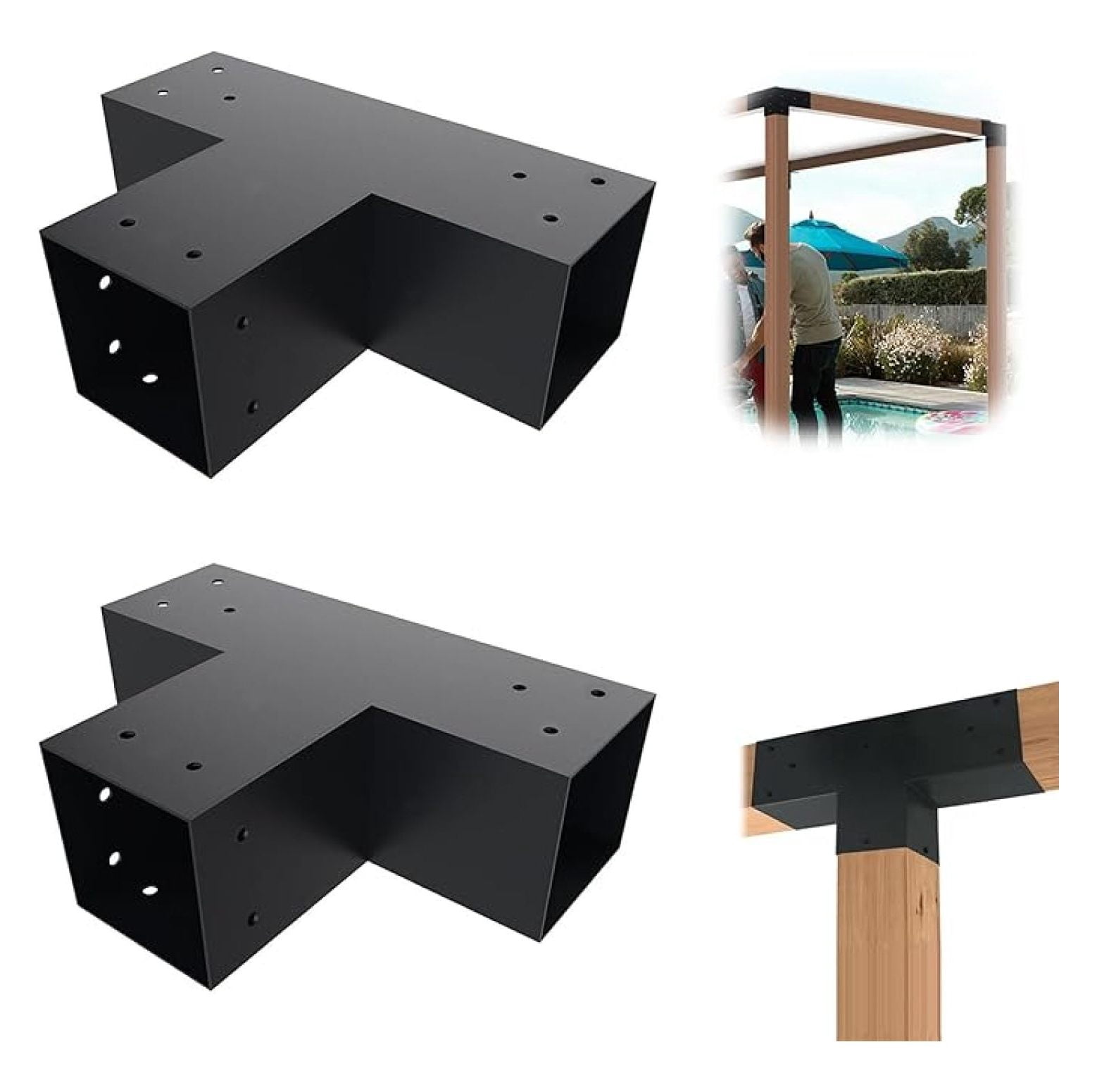 Gazebo Kit, Pergola Bracket Kit 4pack, 4x4 Brackets for Pergola Corner ...