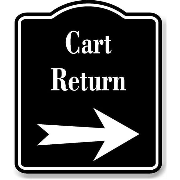 Gazebo Left Arrow BLACK Aluminum Composite Sign, 8.5"x10"