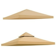 Gazebo Replacement Canopy 10 x 10 ft Outdoor Patio Roof Tent Pavilion Sunshade Top Cover UV+ Khaki