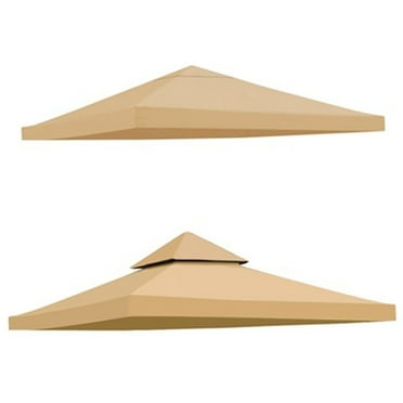 Gazebo Replacement Canopy 10 x 10 ft Outdoor Patio Roof Tent Pavilion Sunshade Top Cover UV+ Khaki