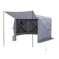 thumbnail image 1 of Gazebo Screen Tent 12x12 ft, 6-Sided Camping Canopy, Removable Top, Quick-Set, Bite-Proof Shelter for 8-10 Person Backyard Patio, UV50+ Sun Protection, Grey, 1 of 7
