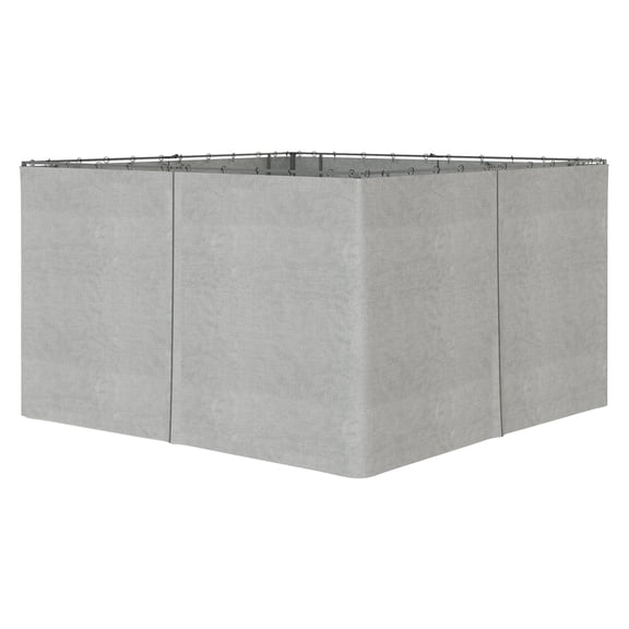 Gazebo Sidewall Set 9.84x13.1ft, Light Gray - Outdoor Curtains with Hooks & C-Rings - Gazebo Replacement Privacy Panels for Patios, Decks
