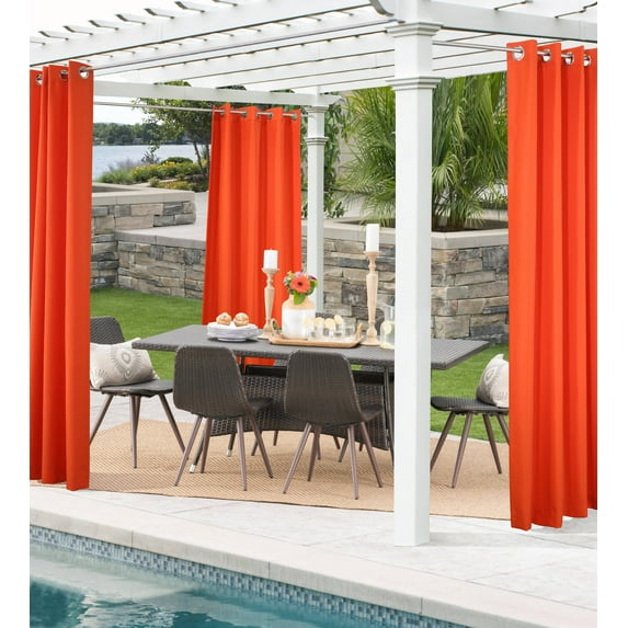 Outdoor Decor Gazebo 50 X 108 Solid Grommet Top Window Panel Tangerine