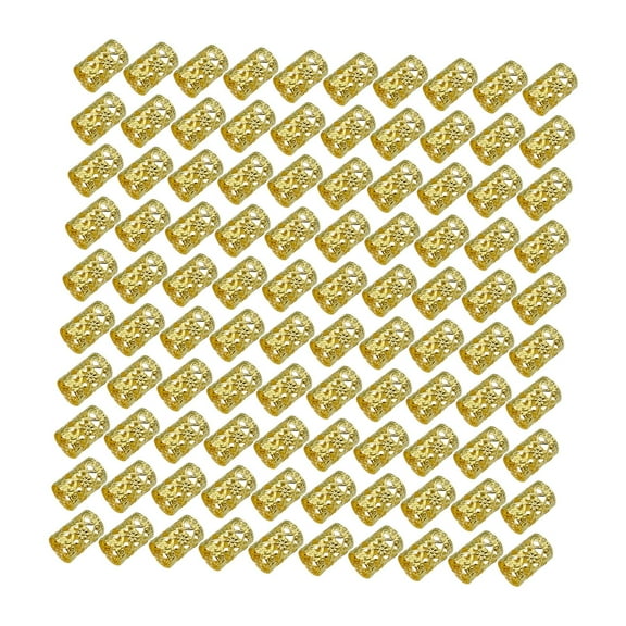 Gazechimp 100 Pieces Dreadlocks Beads Rings Creative Decoration Hair Braid Rings Clips for Black