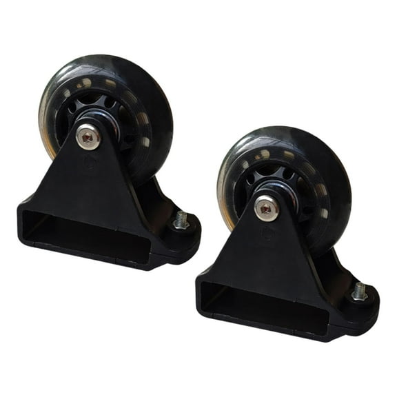 Gazechimp 2 Pieces Ladder Leveling Casters Black Ladder Balance Bar Wheels for Shelves