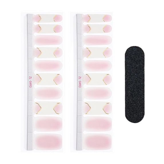 Gazechimp 20 Pieces Full Nail Wraps Beauty Nail Gel Polish Strips for Home Women
