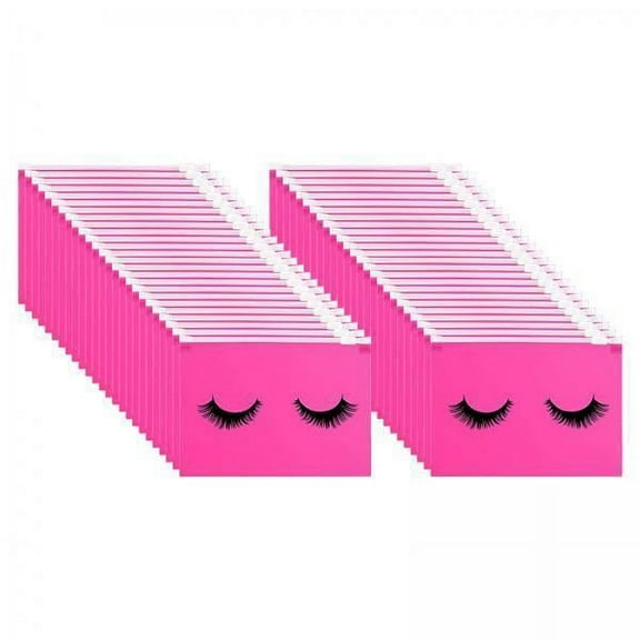 Gazechimp 2x50 Count Lash Bags Eyelash Makeup Bags with Zipper Adorable 15x10cm Rose Red 2 Pcs