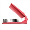 thumbnail image 1 of Gazechimp 2xFoldable Hair Comb Brush Double Headed Mini Pocket Comb for salon Red 2 Pcs, 1 of 8