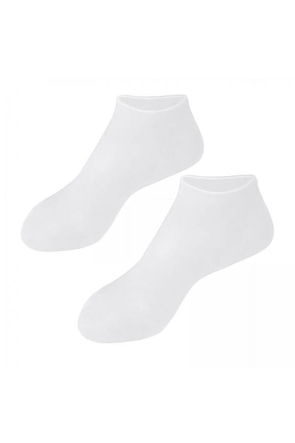 2xSoft Silicone Gel Socks Toe Socks Protection Foot Care Protector White XL 2 Pcs