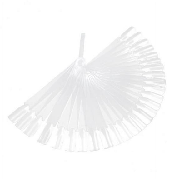 Gazechimp 3x32pcs Fan Shape Nail Display Polish Board Practice Stick Clear 3 Pcs