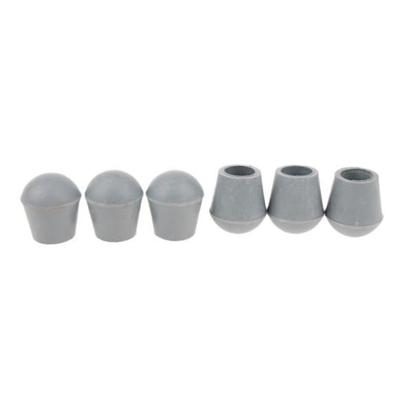 Gazechimp 3x6 Pieces Rubber Tip For Cane Crutches Chair 7/8 inch Gray