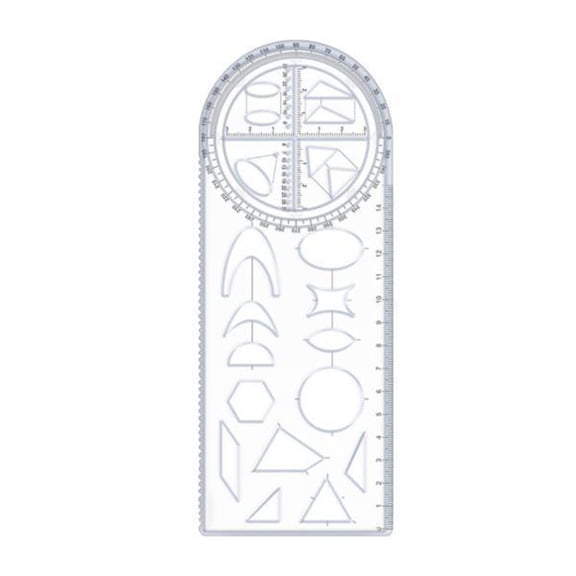 Gazechimp 3xMultifunctional Geometric Ruler Mathematics Drawing Template for B 3 Pcs