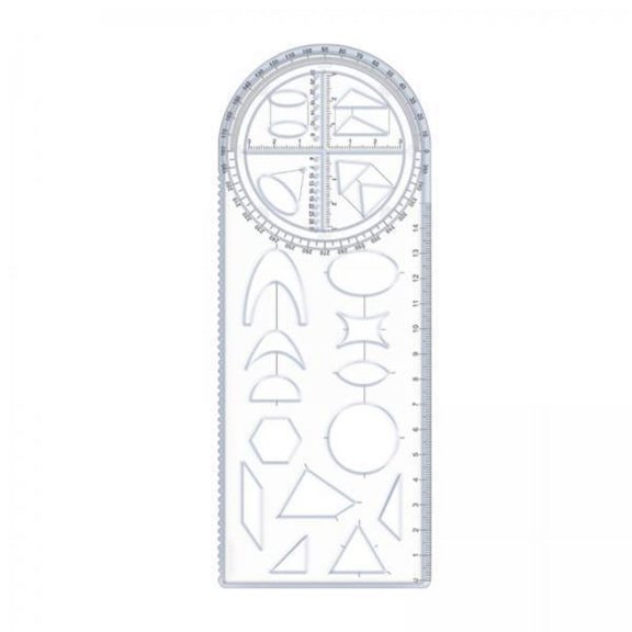 Gazechimp 3xMultifunctional Geometric Ruler Mathematics Drawing Template for B 3 Pcs